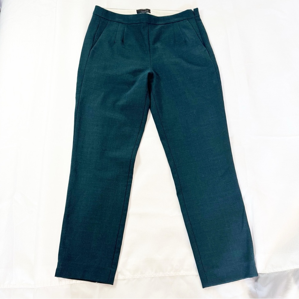 J.Crew Martie Teal Wool Blend Office Pants